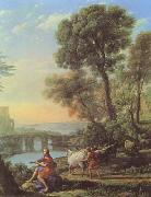 Claude Lorrain Landscape with Apollo and Mercury (mk08) USA oil painting artist